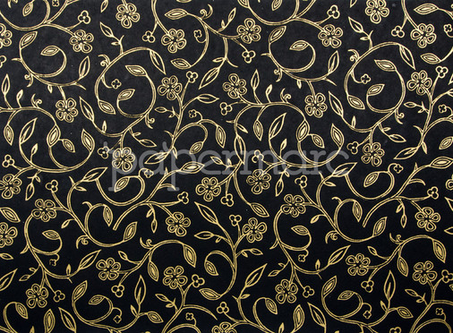 Floral Foils - Gold/Black A4